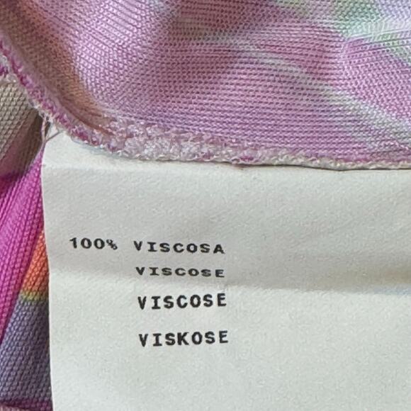 ETRO Milano Made in Italy Size 44 Pink Paisley Print Pullover Split Neck Blouse - Picture 7 of 7